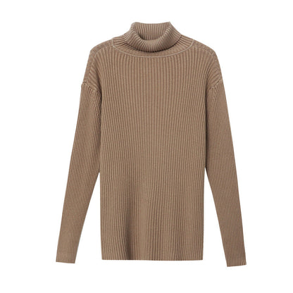 Damen Rollkragenpullover Ribbstrick Eveloria