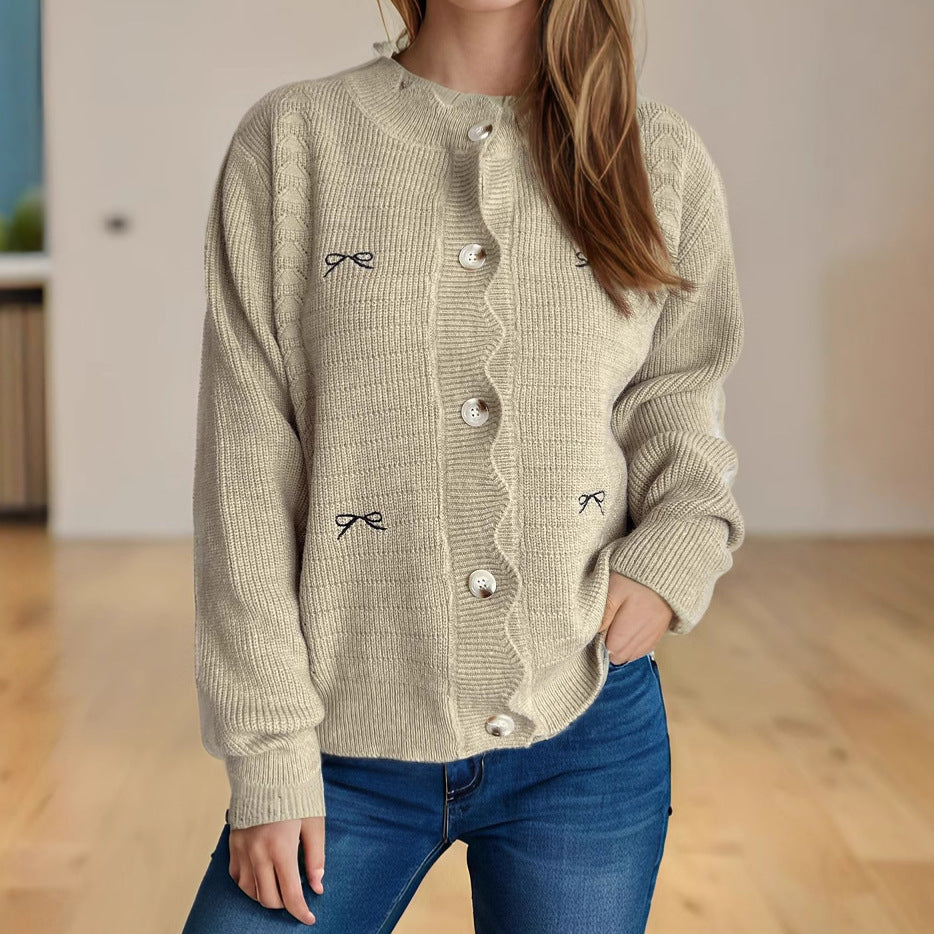 Damen Strickjacke mit verspielten Details