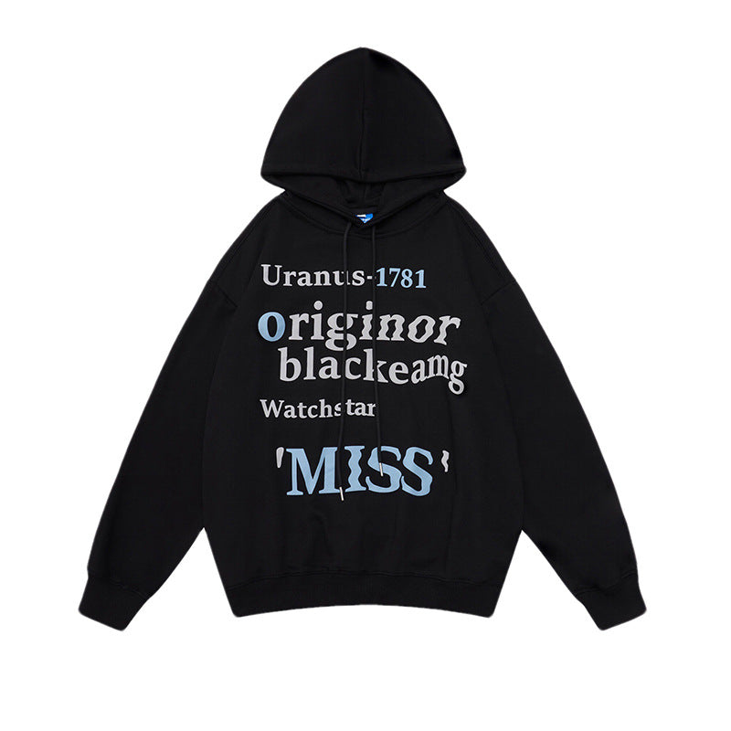 Damen Hoodie Freizeit Trend Schriftzug Eveloria