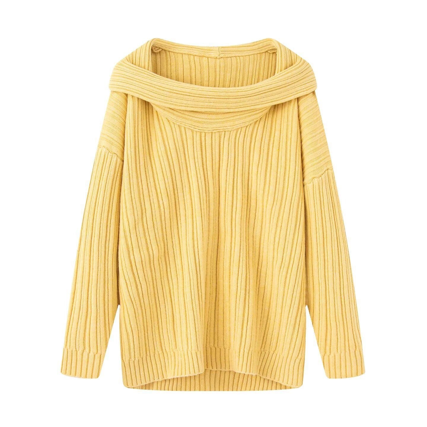 Damen Grobstrickpullover Rollkragen Eveloria