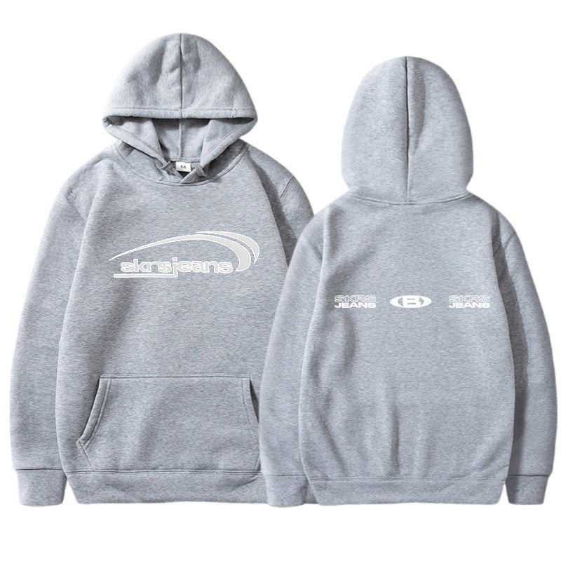 Damen Kapuzensweater Modernes Logo-Design Kängurutaschen