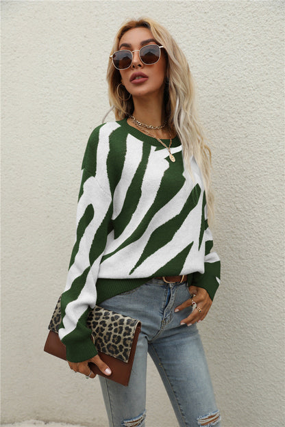 Damen Strickpullover Tiermuster Innovativ