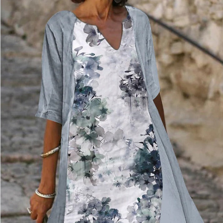 Damen Sommerkleid Floralmuster Leicht Durchlässig - Eveloria