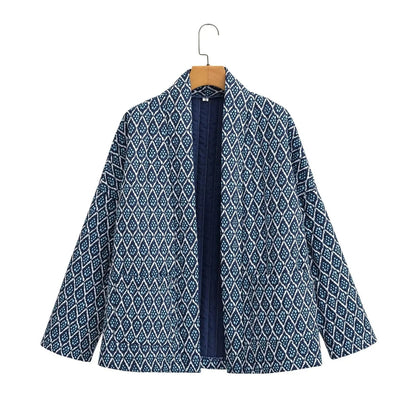 Damen Steppjacke Grafisches Muster Eveloria