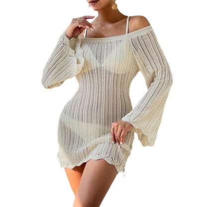Damen Strickkleid Weite Ärmel Eveloria