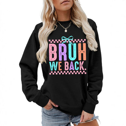 Damen Sweatshirt Bequem Fröhlicher Druck Grau Eveloria