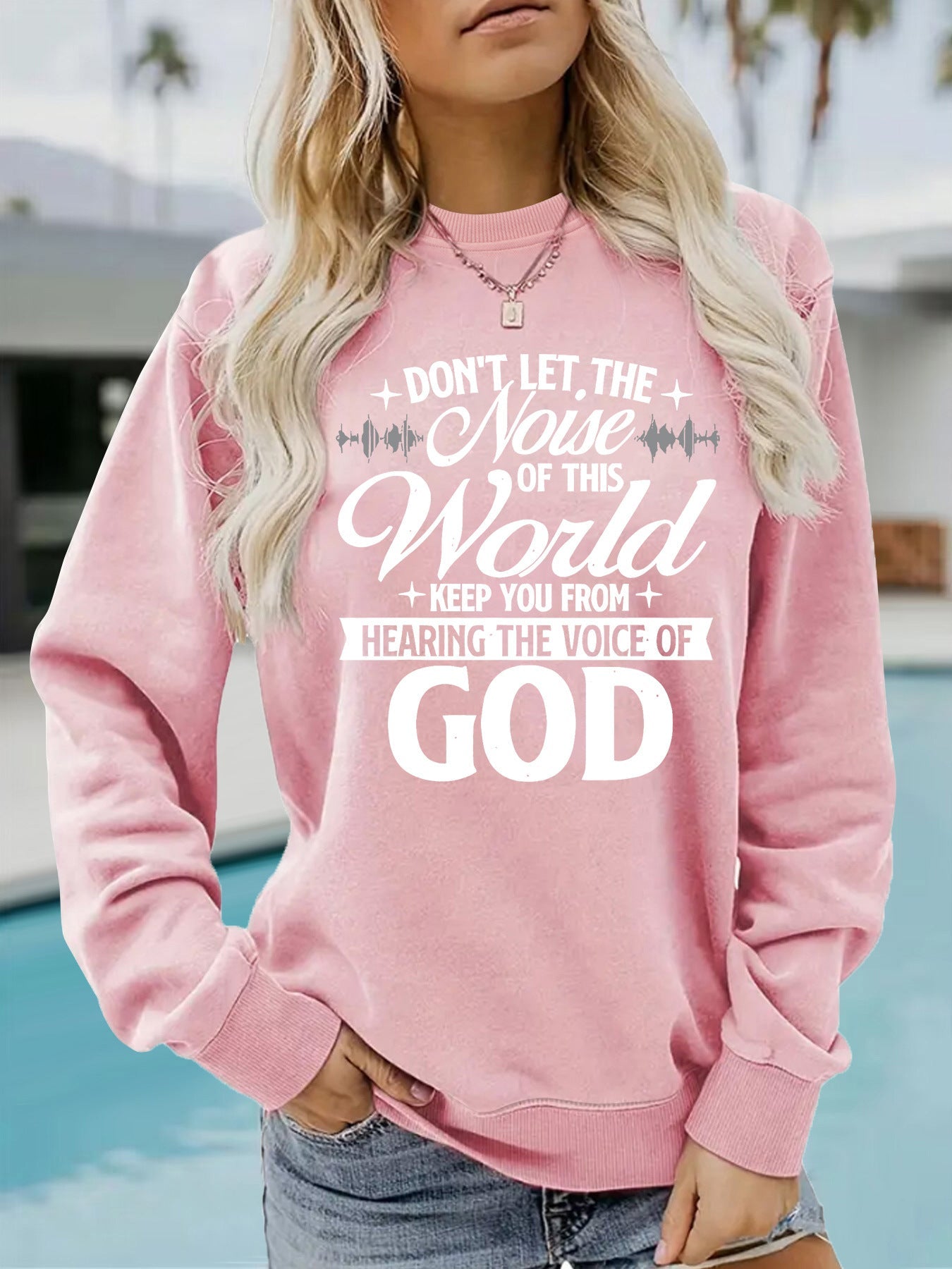 Damen Sweatshirt Bequem Mit Aufdruck Grau