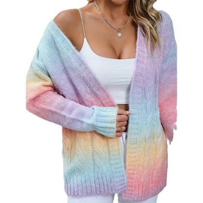 Damen Strickjacke Farbverlauf Eveloria