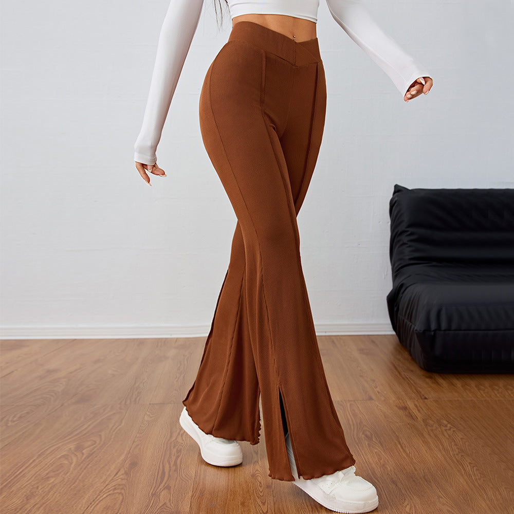 Damen Flared-Hose mit Schlitzdetails Eveloria