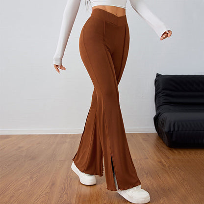 Damen Flared-Hose mit Schlitzdetails Eveloria