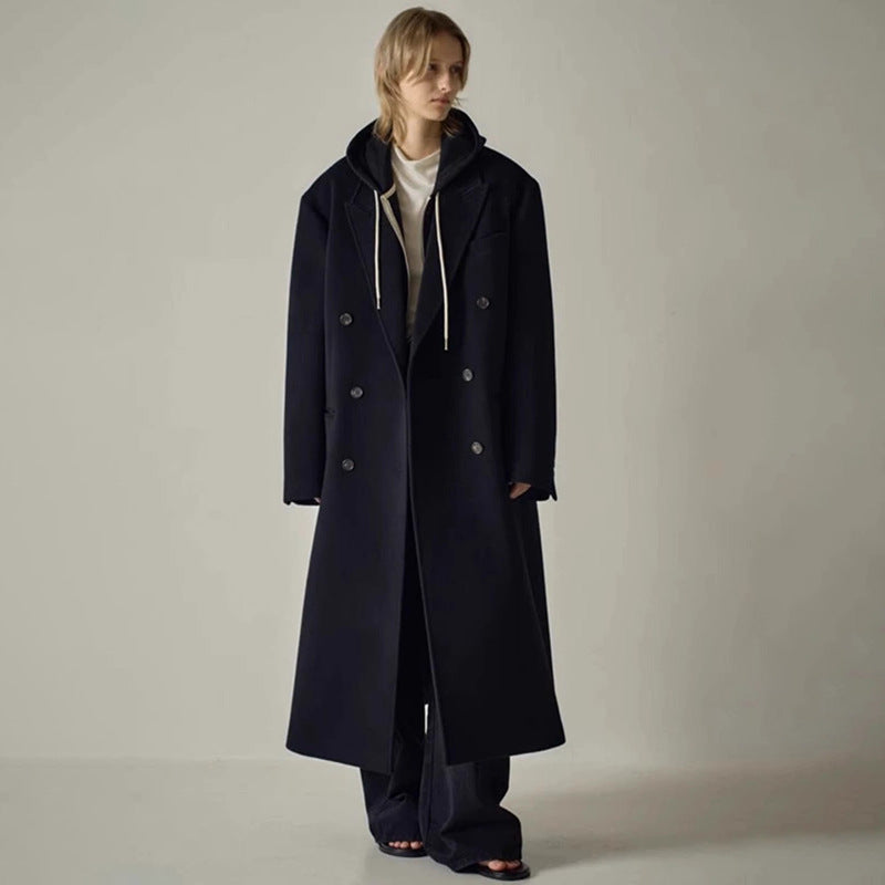 Damen Wollmantel Übergroß Elegantes Design