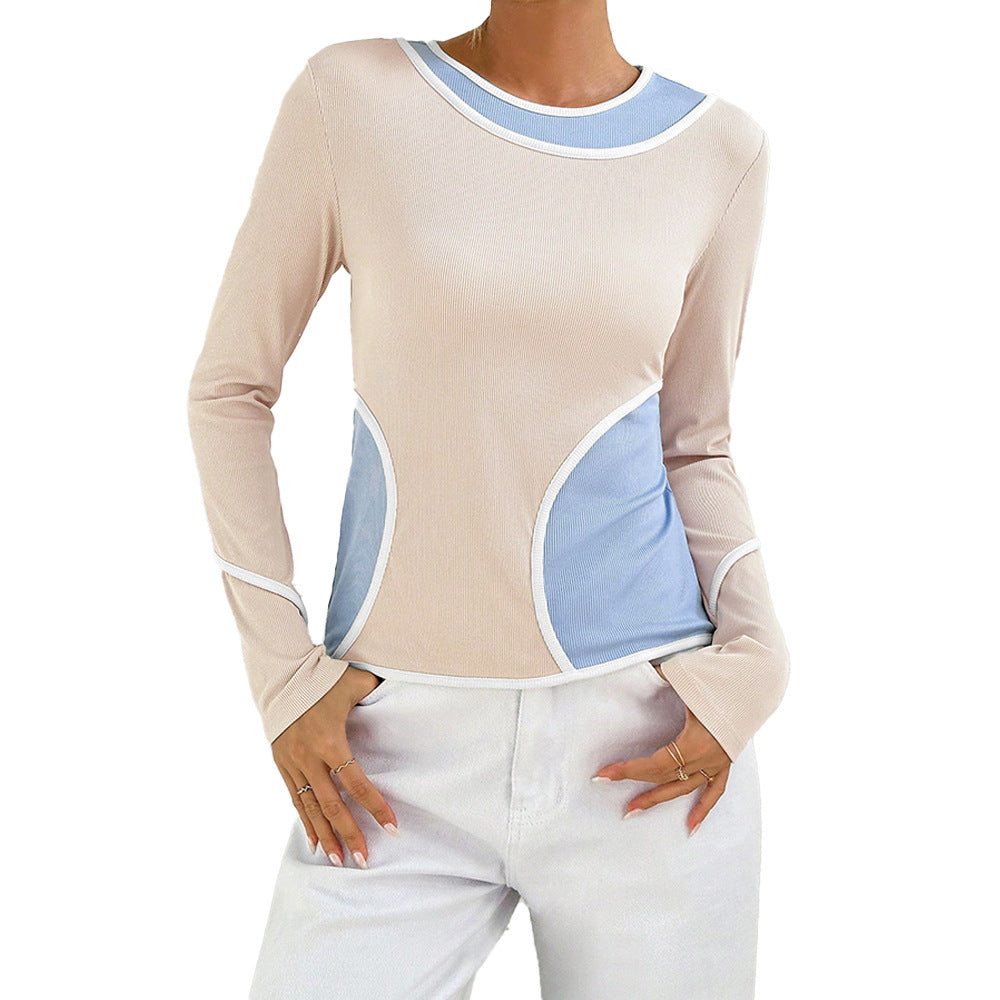 Damen Langarmshirt Elastisch Farbig Eveloria