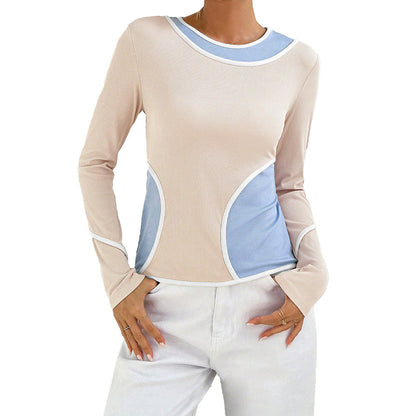 Damen Langarmshirt Elastisch Farbig Eveloria