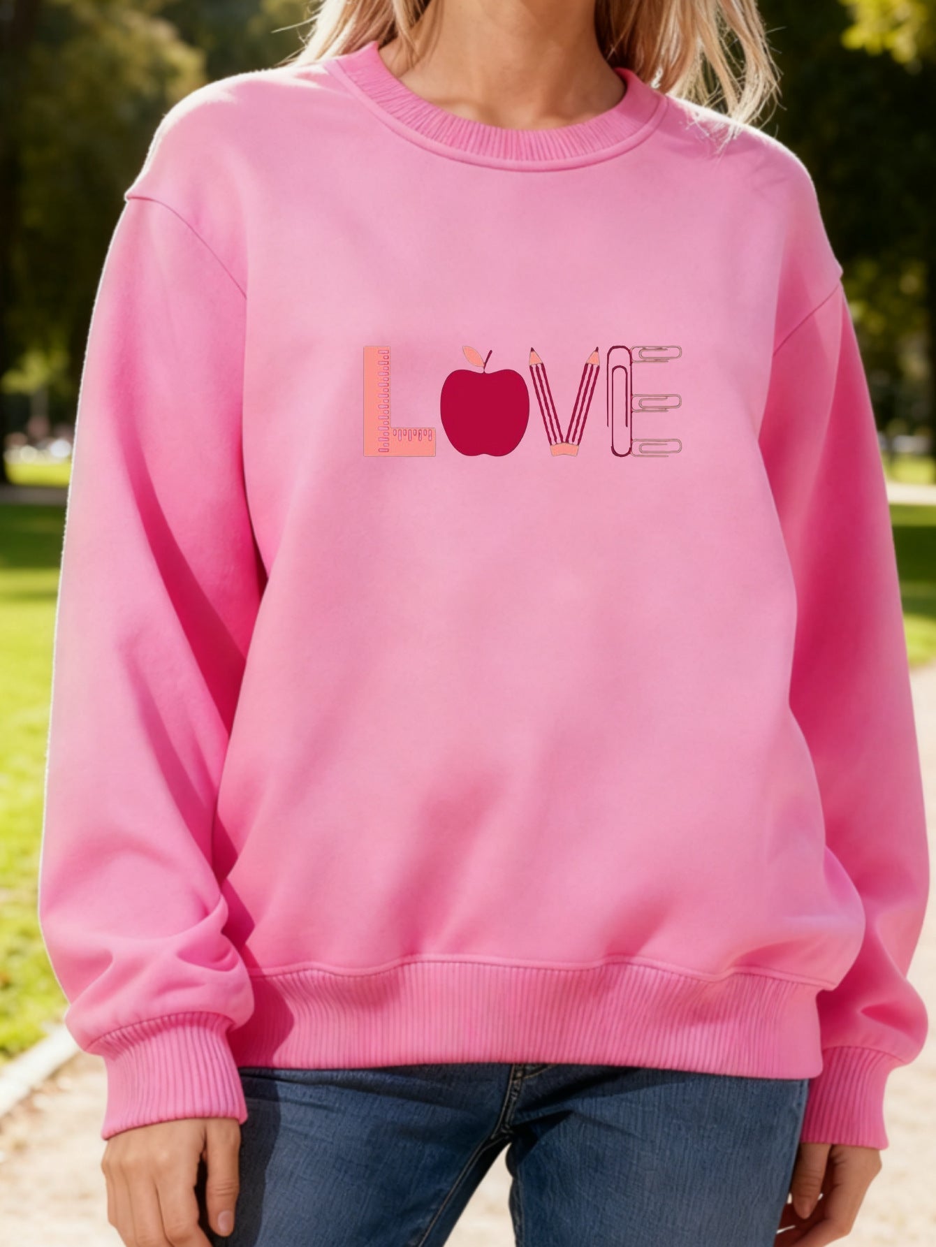 Damen Sweatshirt Love-Motiv Eveloria
