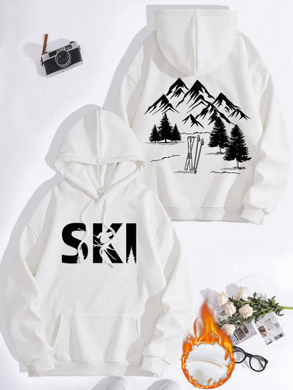 Damen Kapuzenpullover Ski-Design Gemütlich Eveloria