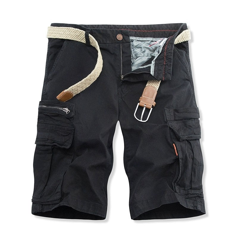 Herren Cargo-Shorts Robust Mit Multi-Taschen Olivgrün Eveloria - Eveloria