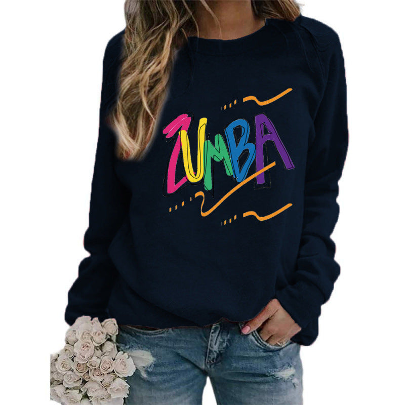 Damen Sweatshirt Modernes Zumba-Design Lässig Eveloria