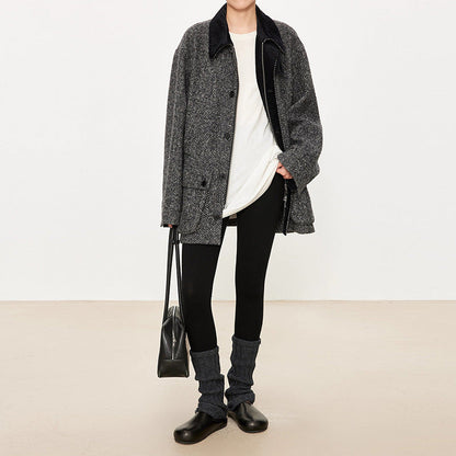 Damen Übergangsjacke Herringbone-Design Eveloria