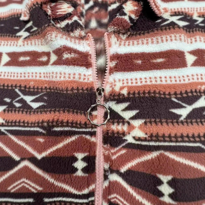 Damen Fleecejacke Ethnomuster Reißverschluss Eveloria