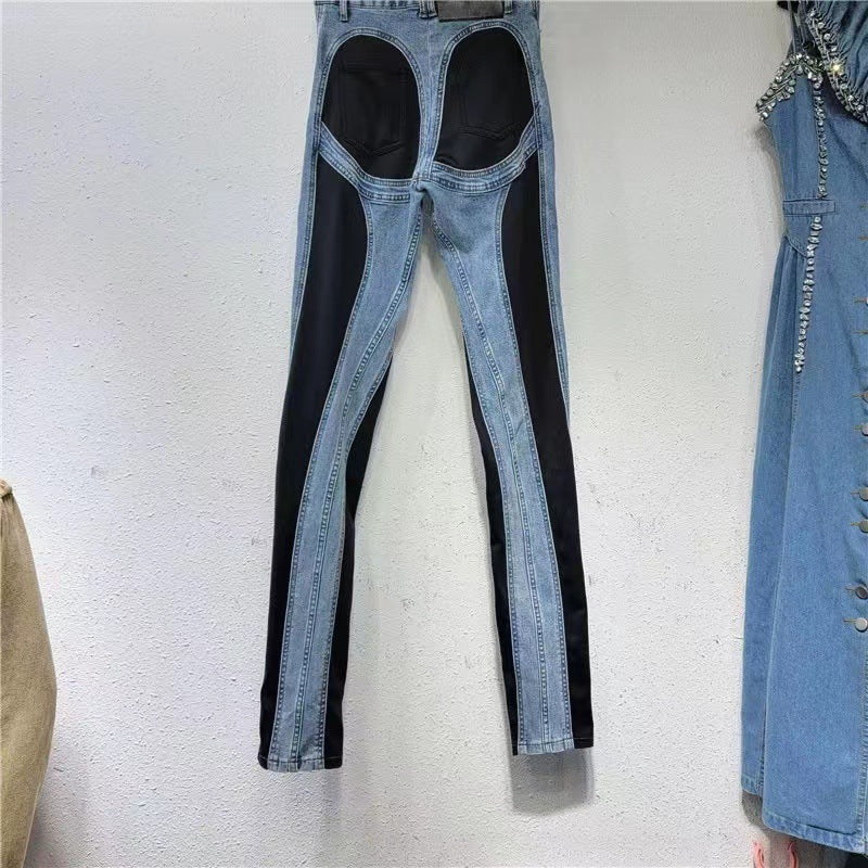 Damen High-Waist Jeans mit Schlitzen Eveloria