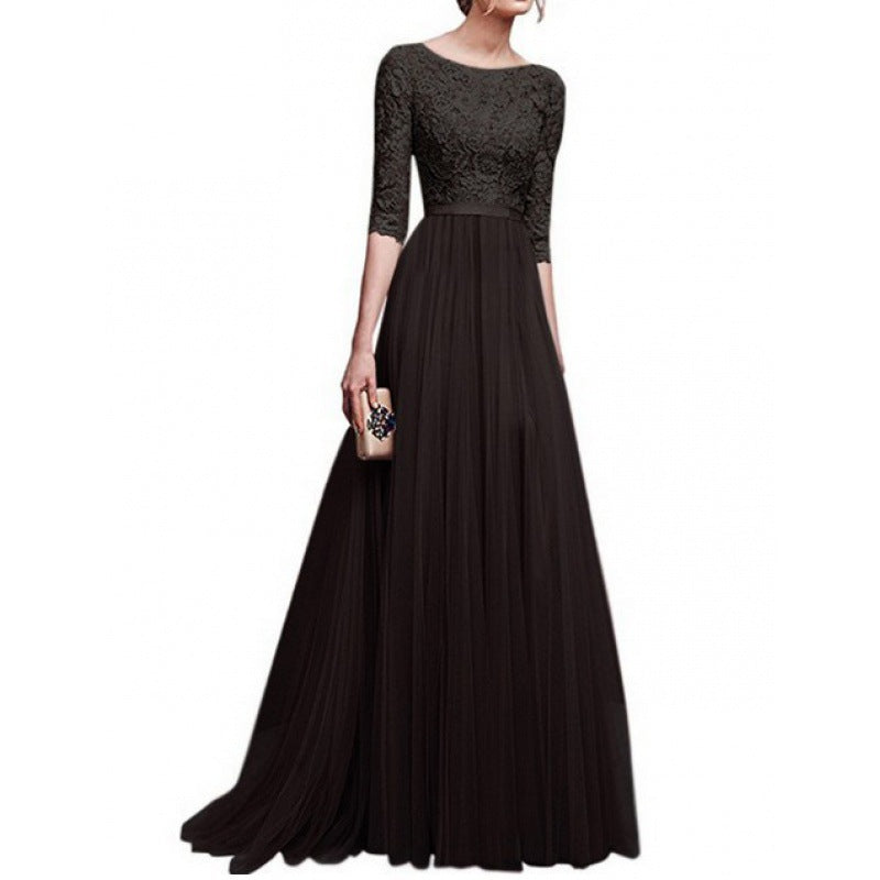 Eveloria Damen Abendkleid Spitze Voluminöser Rock