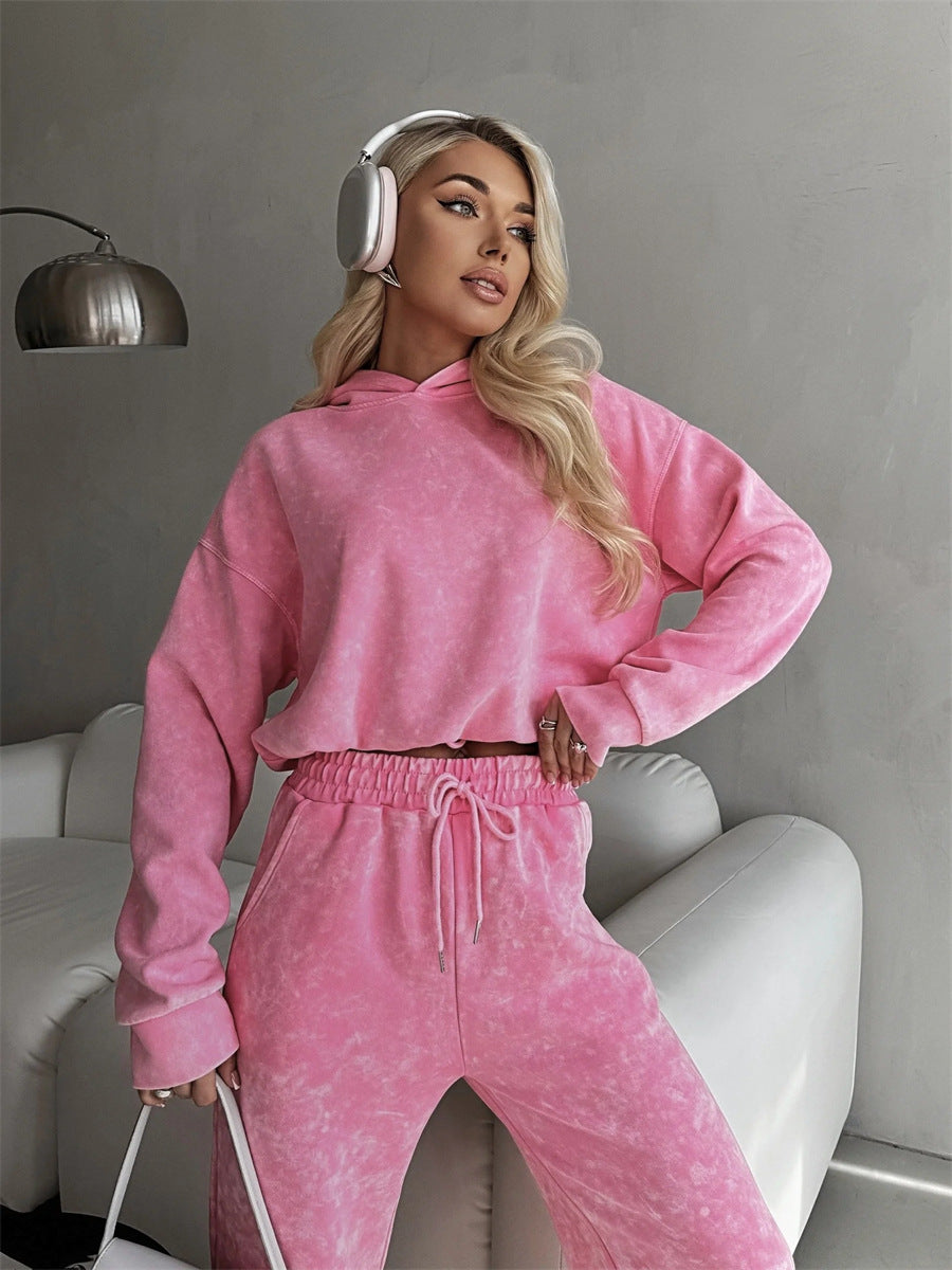 Damen Hoodie-Set Weite Hose Elastischer Bund Eveloria