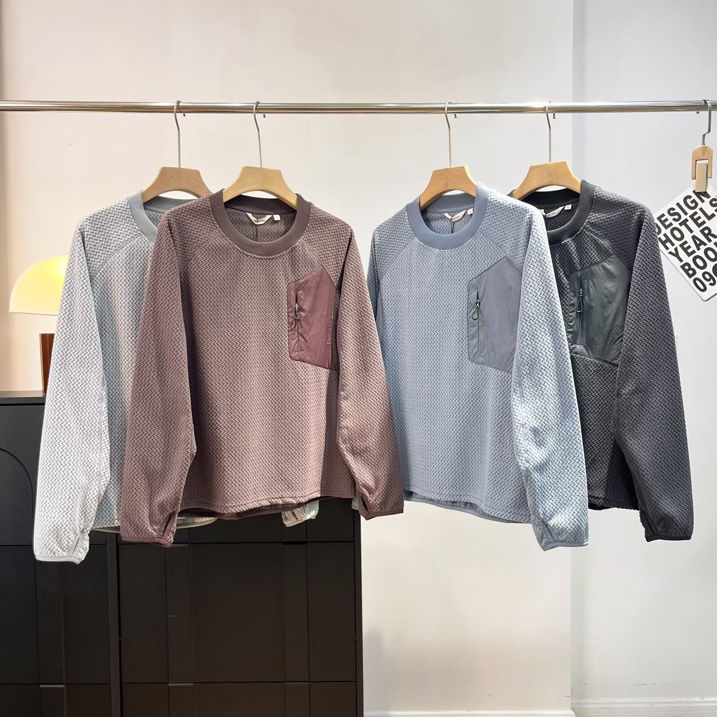 Damen Strickoberteil mit Reißverschluss und Tasche Eveloria