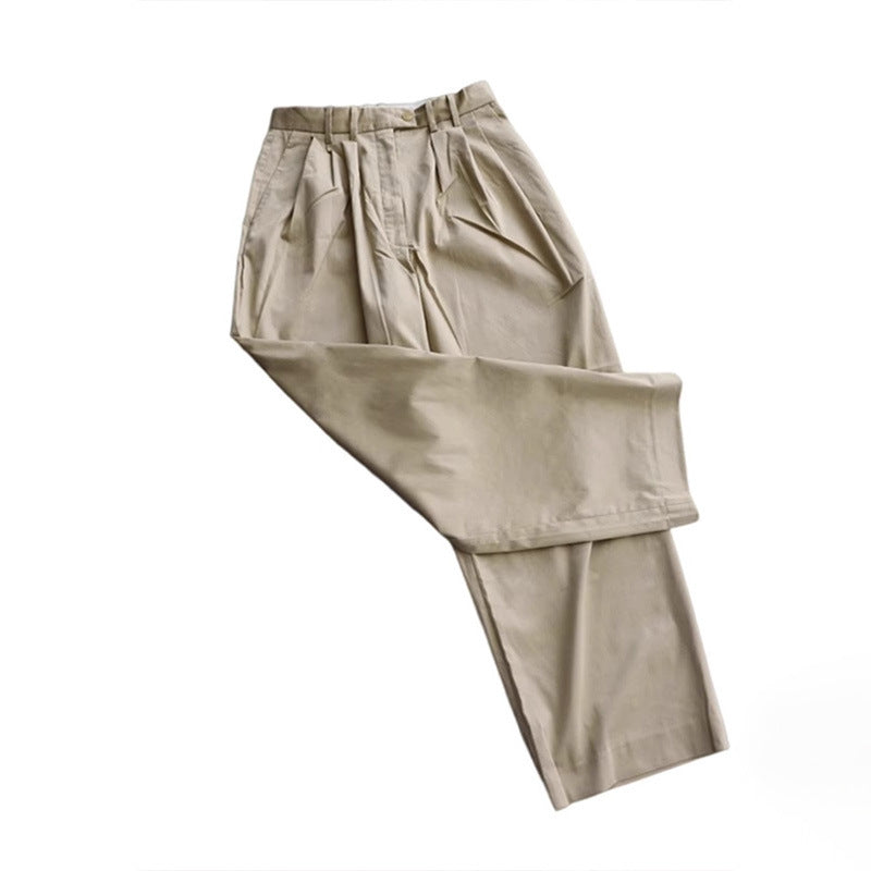 Damen Weite Stoffhose Hochgeschnitten Eveloria
