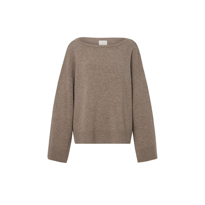 Damen Strickpullover Lässig Weite Passform Eveloria