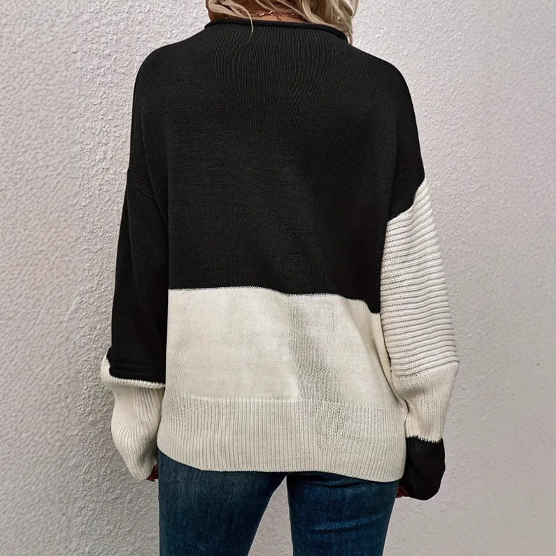 Damen Strickpullover Strukturiertes Design Modern Bunt Eveloria