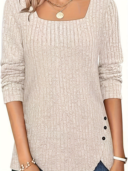 Damen Langarmshirt Eveloria Baumwolle Weiße Farbe