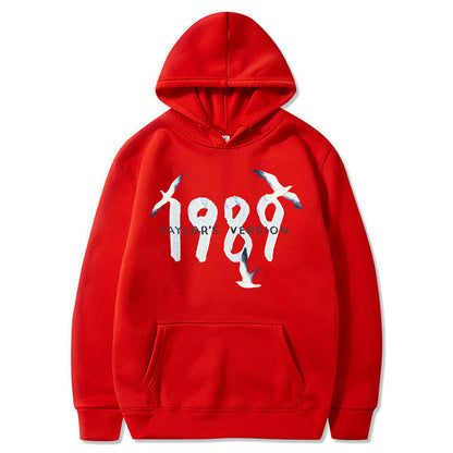 Damen Kapuzenpullover Baumwolle Vogelmotiv Eveloria