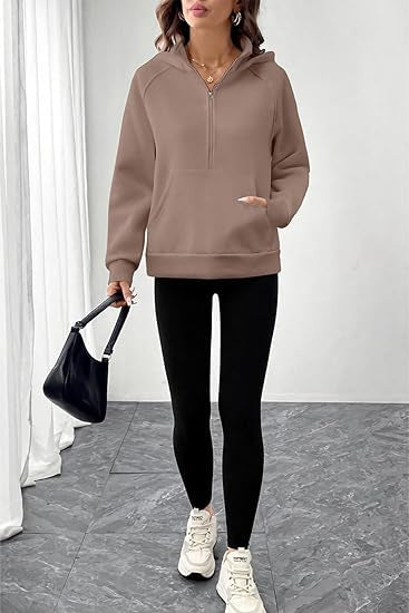 Damen Hoodie Kordelzug Sportlich Eveloria