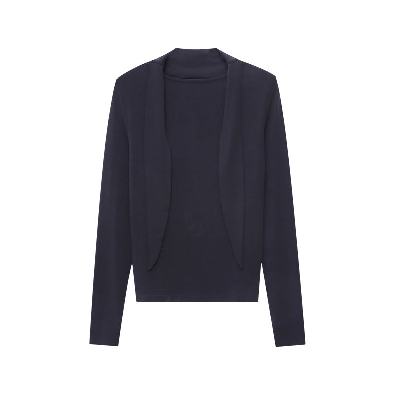 Damen Longsleeve Wickelkragen Eveloria