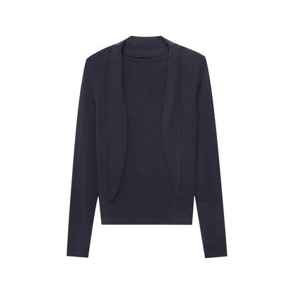 Damen Longsleeve Wickelkragen Eveloria