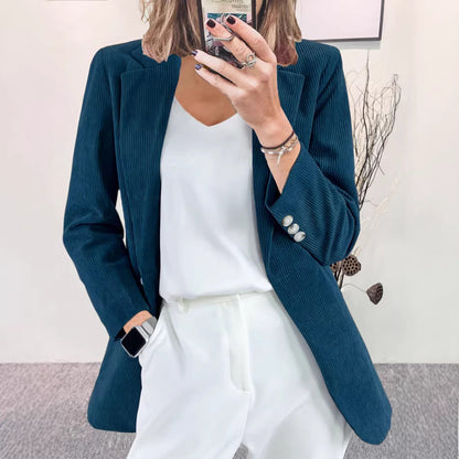 Damen Blazer Gestreift Slim Fit Eveloria