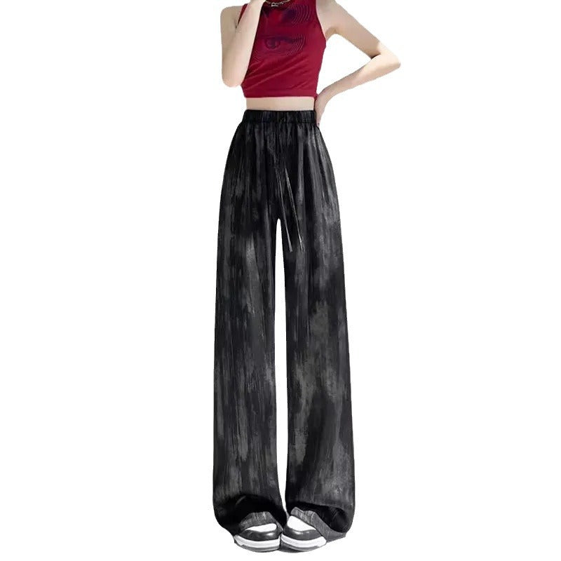 Damen Palazzo-Hose Atmungsaktives Material Elastischer Bund