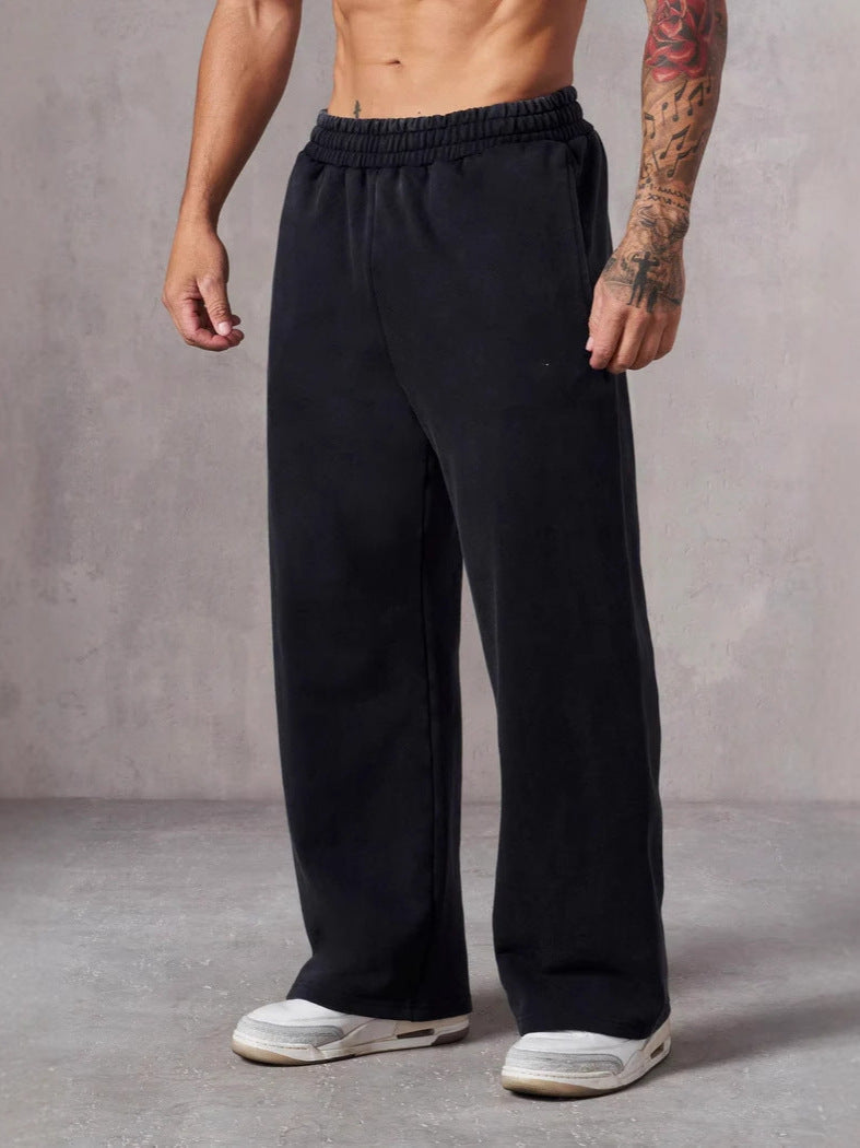 Herren Baggy Jogginghose Elastisch Seitentaschen Eveloria