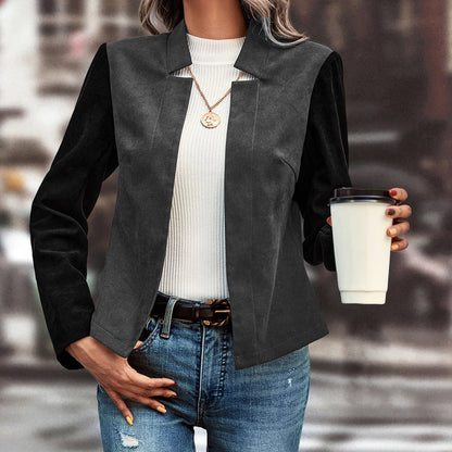 Damen Blazerjacke Stehkragen Elegant Eveloria