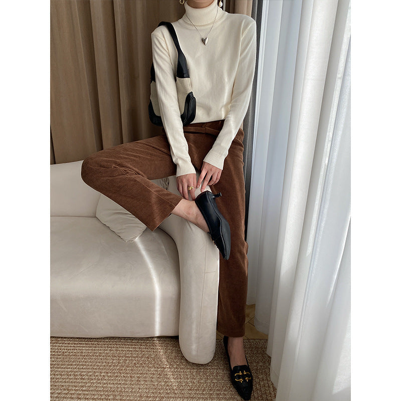 Damen Loungehose Weites Bein Eveloria Baumwolle Bequem