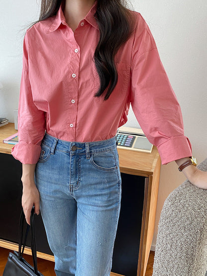 Damen Bluse Leichter Oversize-Schnitt Elegant Weiß