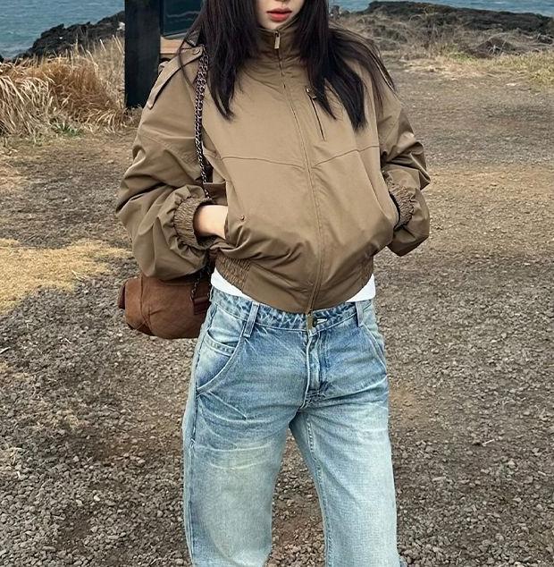 Damen Übergangsjacke Voluminöse Ärmel Eveloria