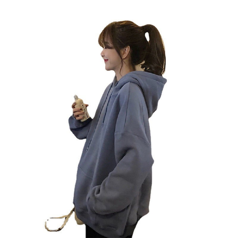 Damen Oversized Hoodie Kuscheliger Stoff Hoher Kragen