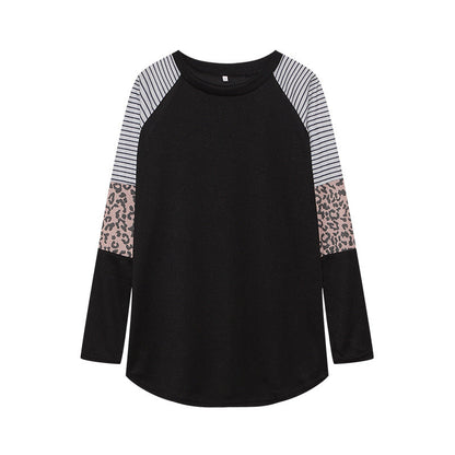 Damen Langarmshirt Tiermuster Streifendesign Eveloria