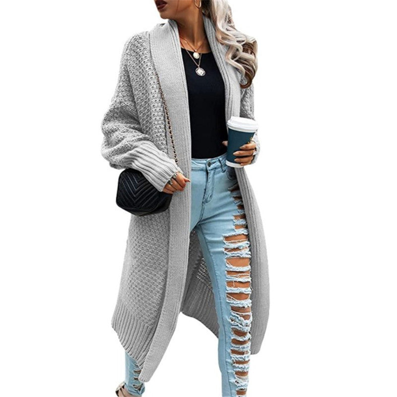 Damen Cardigan Grobstrick Lässiger Schnitt Elegante Maschenstruktur