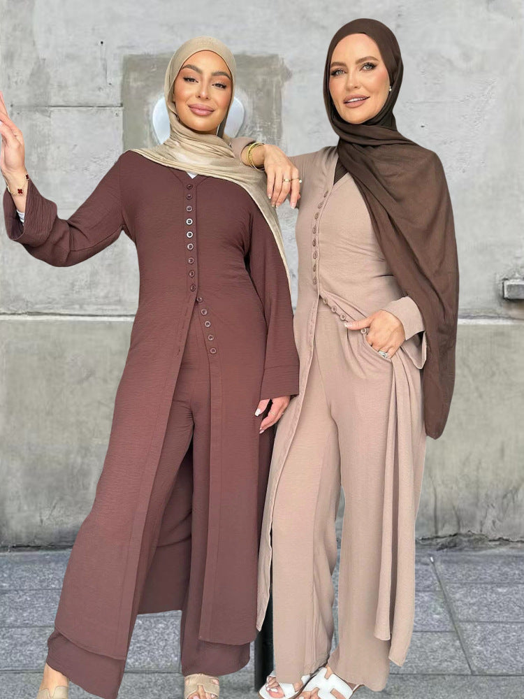 Damen Jumpsuit Elegantes Knopfdesign Weites Bein Eveloria