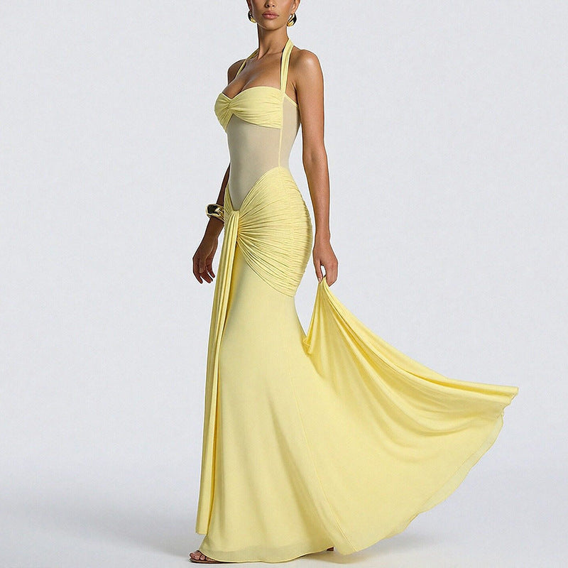 Damen Abendkleid Taillierter Schnitt Raffinierte Falten Eveloria