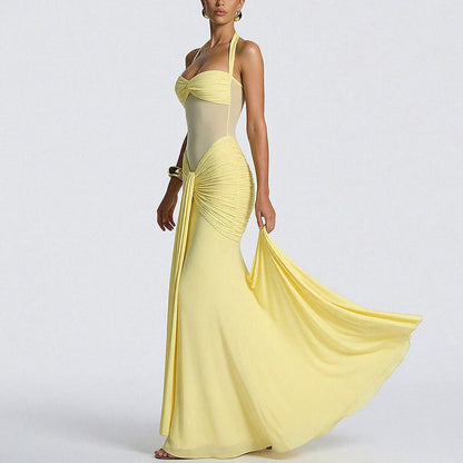 Damen Abendkleid Taillierter Schnitt Raffinierte Falten Eveloria
