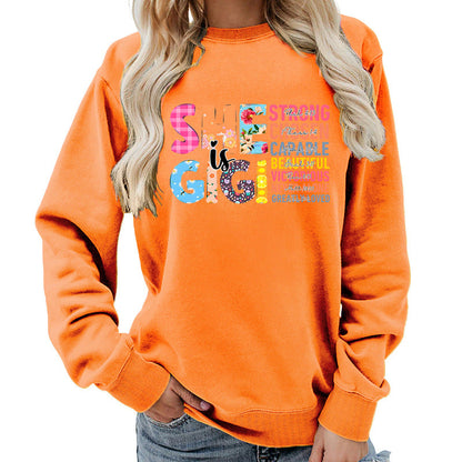 Damen Sweatshirt Inspirierendes Text-Design Eveloria