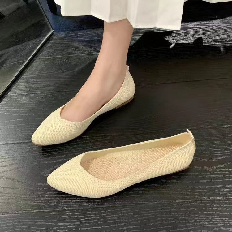 Damen Ballerinas Atmungsaktives Material Flexibles Fußbett
